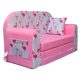 Gyerek kanapé, kihajtható - Flamingó Pink