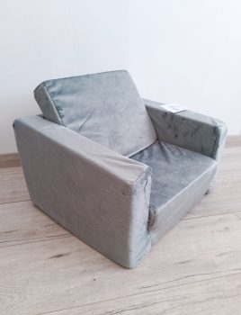 Szürke mini fotel - kihajtható