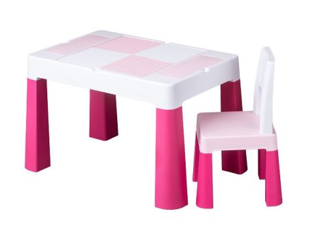 Tega Multifun asztal + 2 db szék szett rózsaszín